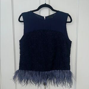 Greylin Blue Boxy Embellished Blouse